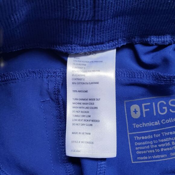 Figs Boston Slim Jogger Scrub Pants Womens Small Blue High Waist PO#2094 - Picture 11 of 12